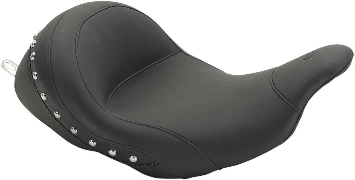 MUSTANG Lowdown Vintage Seat - No Driver Backrest - Chrome Studded - FL '08-'25 76079 — image 1