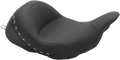 MUSTANG Lowdown Vintage Seat - No Driver Backrest - Black Studded - FL '08-'25 76082 — image 1