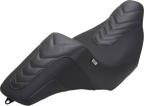 MUSTANG Signature Series Squareback™ Seat - Gripper Vinyl - Chevron - Gunmetal Stitch - FLH/FLT '23-'25 76324GM — image 1