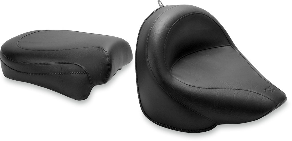 MUSTANG Seat - Vintage - Wide - Touring - Without Driver Backrest - Two-Piece - Smooth - Black - Vegas 76511 — image 2