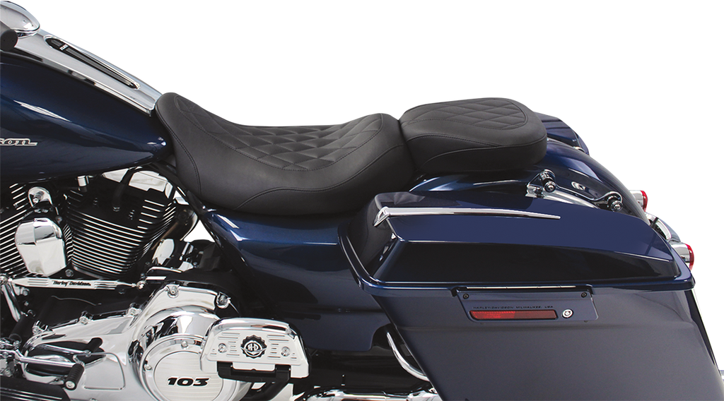MUSTANG Seat - Wide Tripper™ Solo - without Backrest - Diamond - Black - FL '08-'25 76694 — image 2