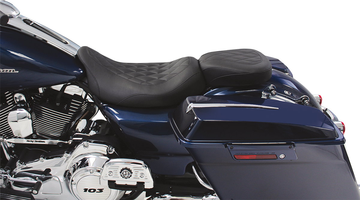 MUSTANG Seat - Wide Tripper™ Solo - without Backrest - Diamond - Black - FL '08-'25 76694 — image 2