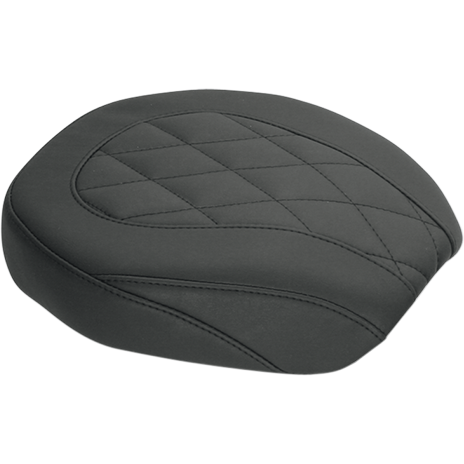 MUSTANG Wide Tripper Rear Seat - Diamond - Black - Dyna '06-'17 76705 — image 1