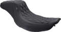MUSTANG One Piece 2-Up Squareback Seat - Double Diamond - Black Stitch - FLH/FLT '97-'07 78807 — image 1