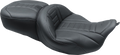 MUSTANG One-Piece Deluxe Touring Seat - Black w/ Gun Metal Stitching - FL '08-'25 79006GM — image 1