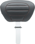 MUSTANG Deluxe Driver Backrest - Black w/ American Beauty Red Stitching - FLT/FLH '08-'25 79012AB — image 1