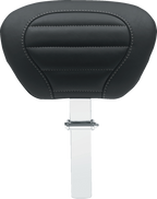 MUSTANG Deluxe Driver Backrest - Black w/ Gunmetal Stitching - FLT/FLH '08-'25 79012GM — image 1