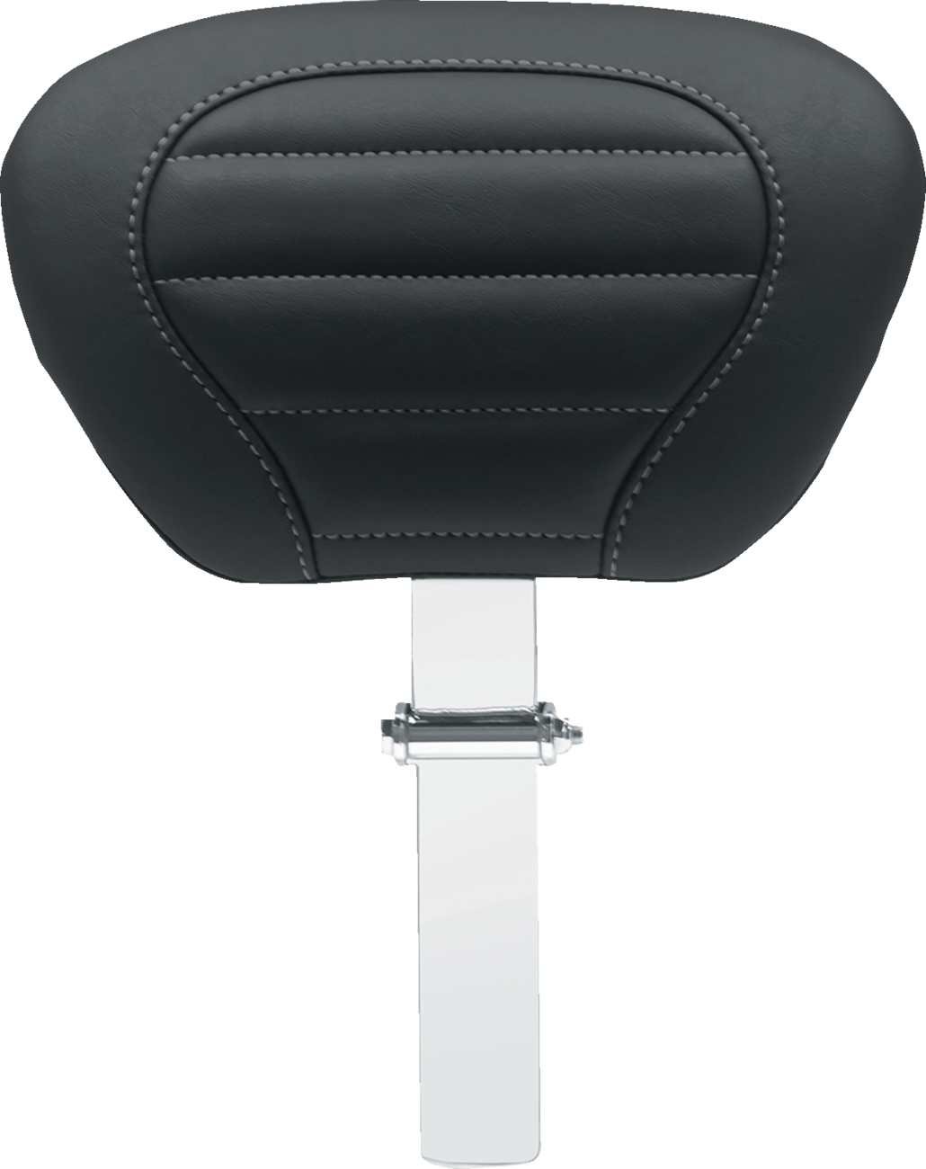 MUSTANG Deluxe Driver Backrest - Black w/ Gunmetal Stitching - FLT/FLH '08-'25 79012GM — image 1