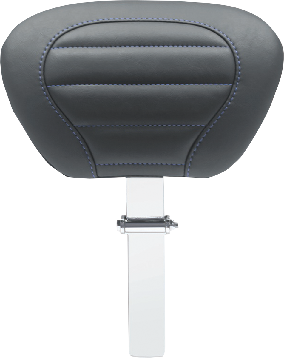 MUSTANG Deluxe Driver Backrest - Black w/ Gunmetal Stitching - FLT/FLH '08-'25 79012GM — image 2