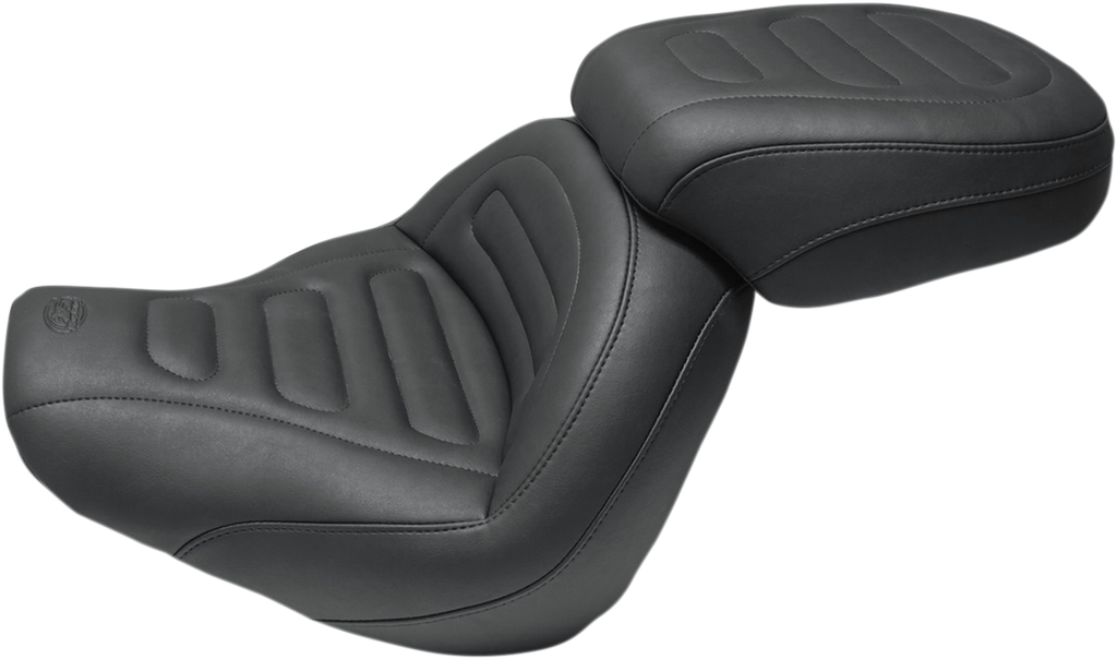 MUSTANG Max Profile Solo Touring Seat - with Driver Backrest - Black - Original - FLHC/FLDE 79330 — image 8