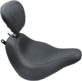MUSTANG Wide Tripper™ Solo Seat - with Backrest - Smooth - Black - FLDE/FLHC '18-'25 79332 — image 1