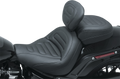 MUSTANG Max Profile Solo Touring Seat - with Driver Backrest - Black - Trapezoid Stitch - FXFB/FXFBS 79334 — image 1