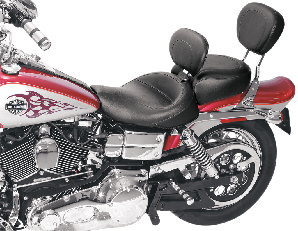 MUSTANG Wide Solo Seat - With Backrest - Vintage - Black - Smooth - FXD '06-'17 79358 — image 2