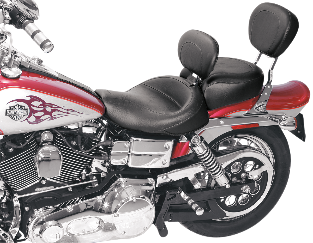 MUSTANG Wide Solo Seat - With Backrest - Vintage - Black - Smooth - FXD '06-'17 79358 — image 2