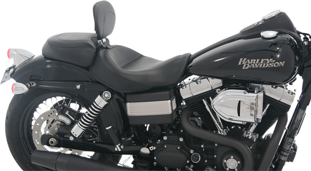 MUSTANG Wide Solo Seat - With Backrest - Vintage - Black - Smooth - FXD '06-'17 79358 — image 3