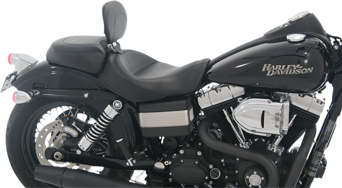 MUSTANG Wide Solo Seat - With Backrest - Vintage - Black - Smooth - FXD '06-'17 79358 — image 3