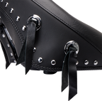 MUSTANG Wide Solo Seat - With Backrest - Black - Studded w/ Concho - FLST '00-'15 79485 — image 2