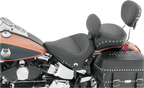 MUSTANG Wide Solo Seat - With Backrest - Black - Studded w/ Concho - FLST '00-'15 79485 — image 4