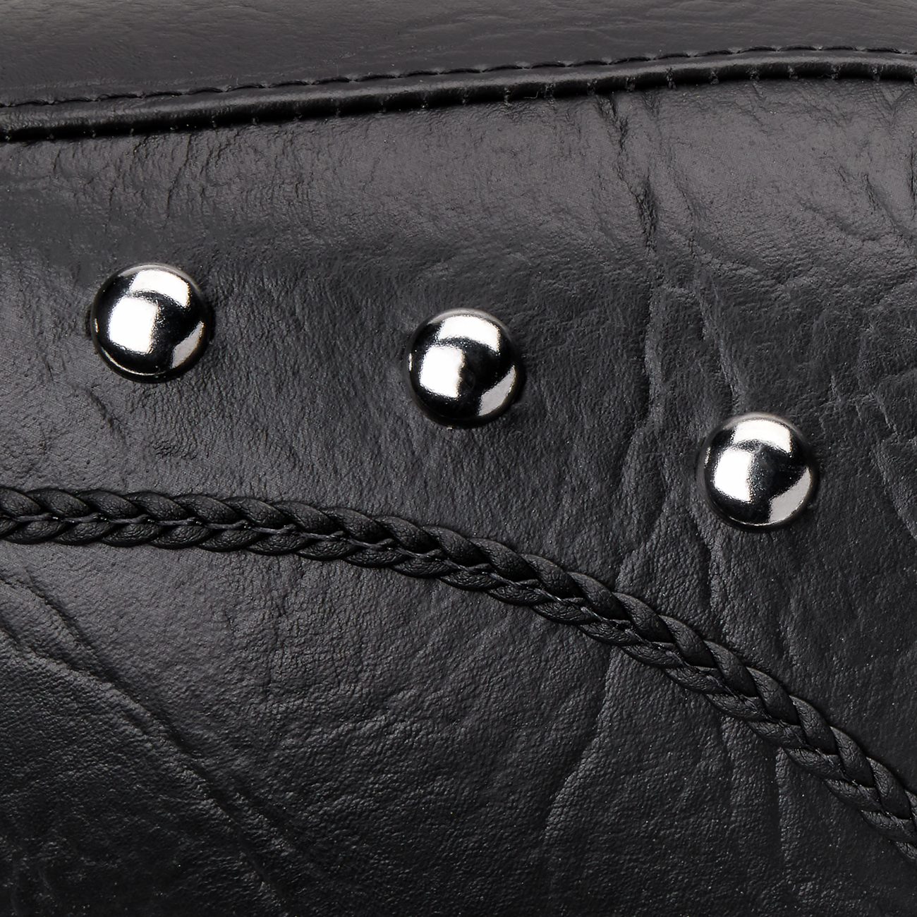MUSTANG Wide Rear Seat - Studded - Black - FLST '00-'15 79486 — image 2