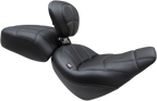 MUSTANG Solo Touring Seat - Driver's Backrest - Cube Stitch - FXBB/S '18-'25 79494 — image 1