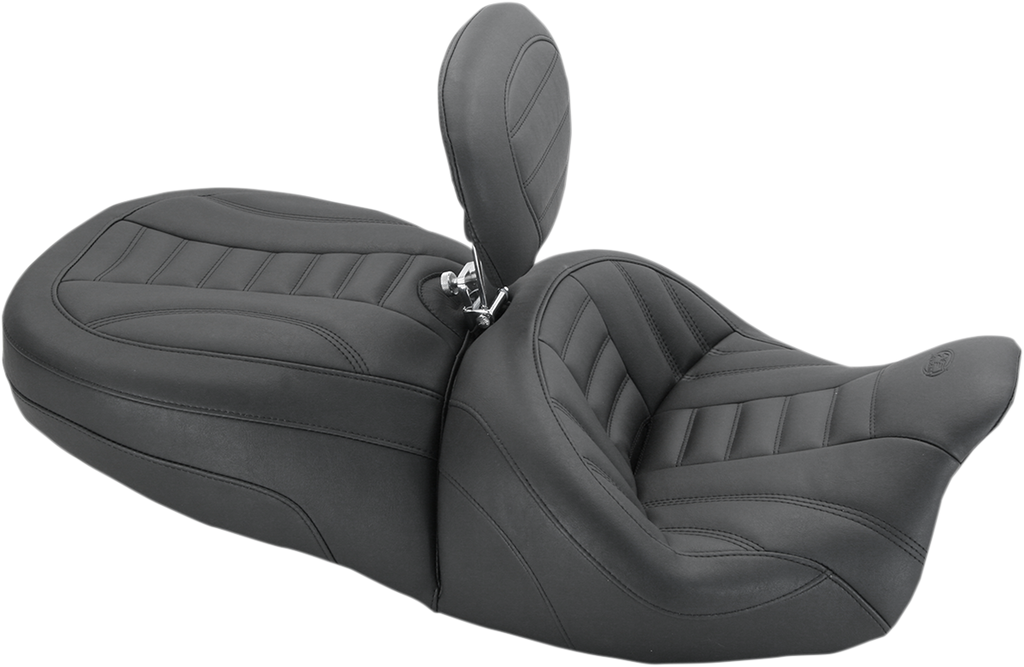 MUSTANG Freewheeler Vintage Seat - w/ Driver Backrest - Forward Positioning - FLRT/FLTRT '15-'25 79593 — image 1