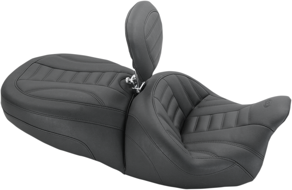 MUSTANG Freewheeler Vintage Seat - w/ Driver Backrest - Forward Positioning - FLRT/FLTRT '15-'25 79593 — image 1