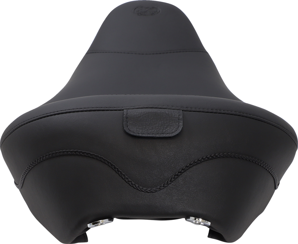 MUSTANG Wide Solo Seat - With Backrest - Vintage - Black - Smooth - FL '08-'25 79600 — image 4