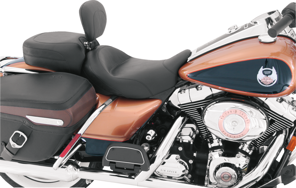MUSTANG Wide Solo Seat - With Backrest - Vintage - Black - Smooth - FL '08-'25 79600 — image 5