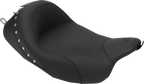 MUSTANG Wide Solo Seat - With Backrest - Black - Studded w/ Concho - FLH/FLT '08-'25 79602 — image 2