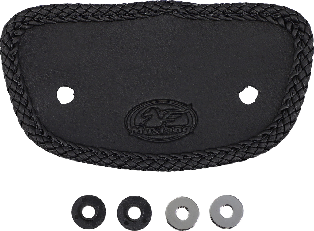 MUSTANG Wide Solo Seat - With Backrest - Black - Studded w/ Concho - FLH/FLT '08-'25 79602 — image 3