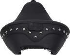 MUSTANG Wide Solo Seat - With Backrest - Black - Studded w/ Concho - FLH/FLT '08-'25 79602 — image 5