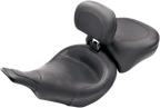 MUSTANG Wide Solo Seat - With Backrest - Black - Studded w/ Concho - FLH/FLT '08-'25 79602 — image 7