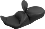 MUSTANG Lowdown Seat - with Driver Backrest - Plain - FLHR/FLHX '97-'07 79672 — image 1