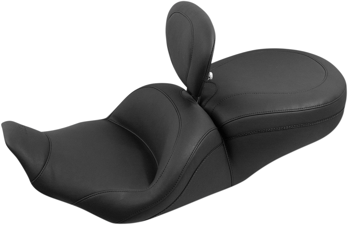 MUSTANG Lowdown Seat - with Driver Backrest - Plain - FLHR/FLHX '97-'07 79672 — image 1