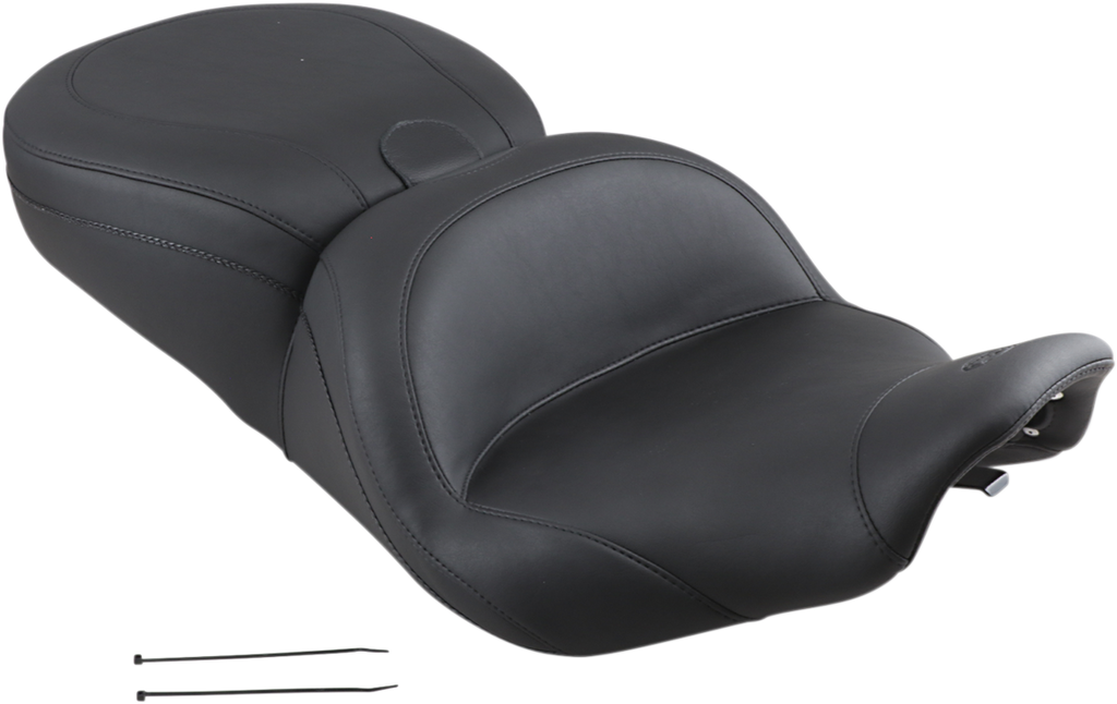 MUSTANG Lowdown Seat - with Driver Backrest - Plain - FLHR/FLHX '97-'07 79672 — image 3