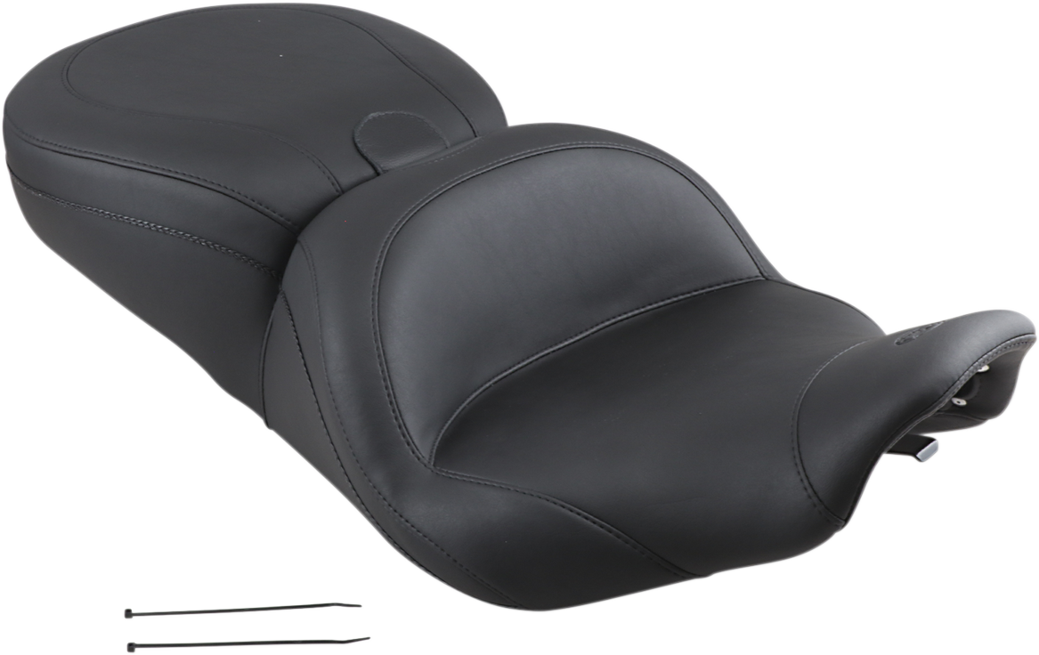 MUSTANG Lowdown Seat - with Driver Backrest - Plain - FLHR/FLHX '97-'07 79672 — image 3
