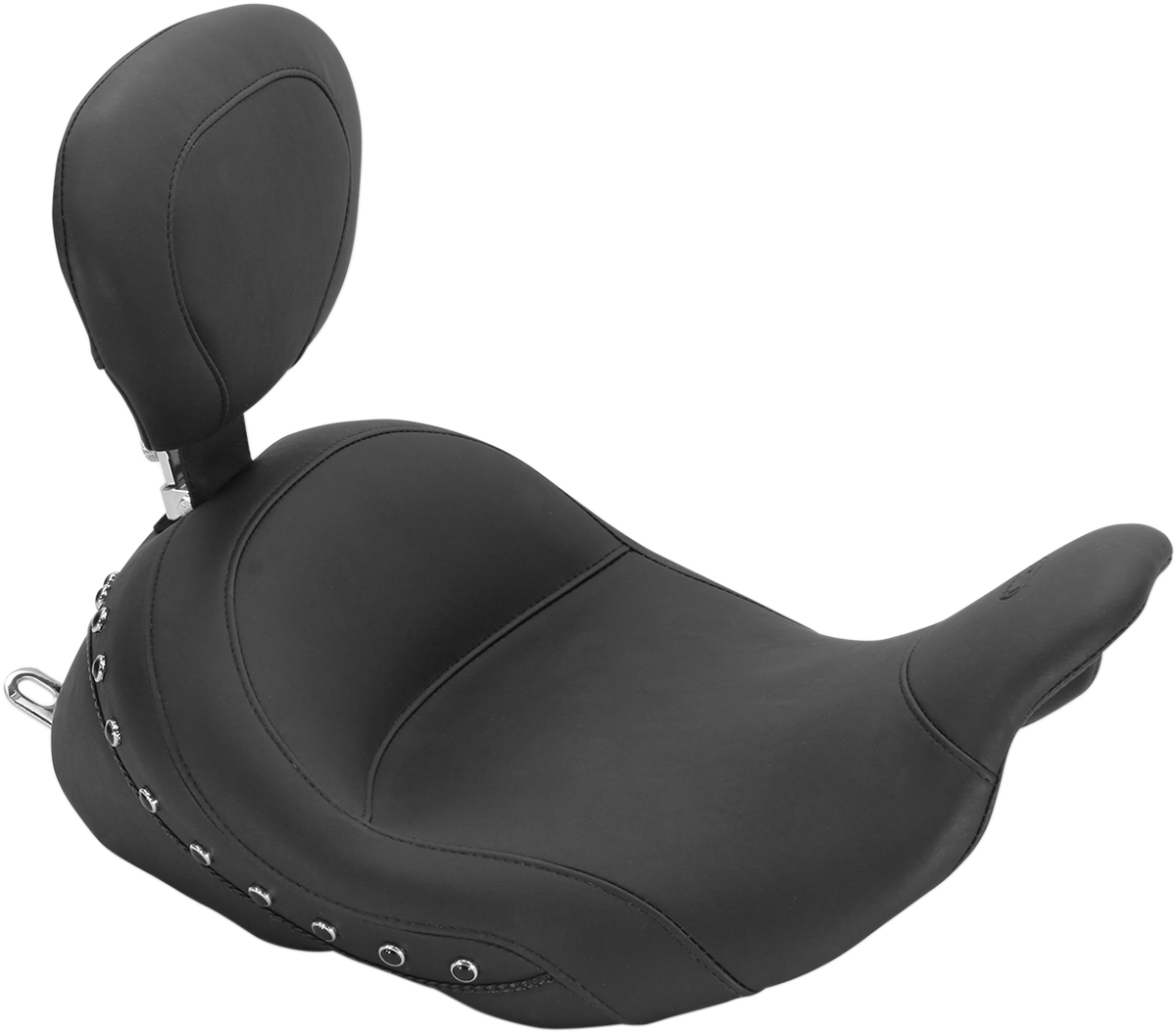 MUSTANG Lowdown Vintage Seat - Driver Backrest - Chrome Studded - FL '97-'25 79912 — image 1