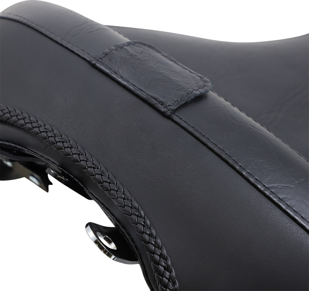 MUSTANG Wide Solo Seat - With Backrest - Vintage - Black - Smooth - FLSTN '05-'17 79914 — image 5