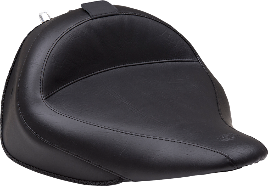 MUSTANG Wide Solo Seat - With Backrest - Vintage - Black - Smooth - FLSTN '05-'17 79914 — image 6