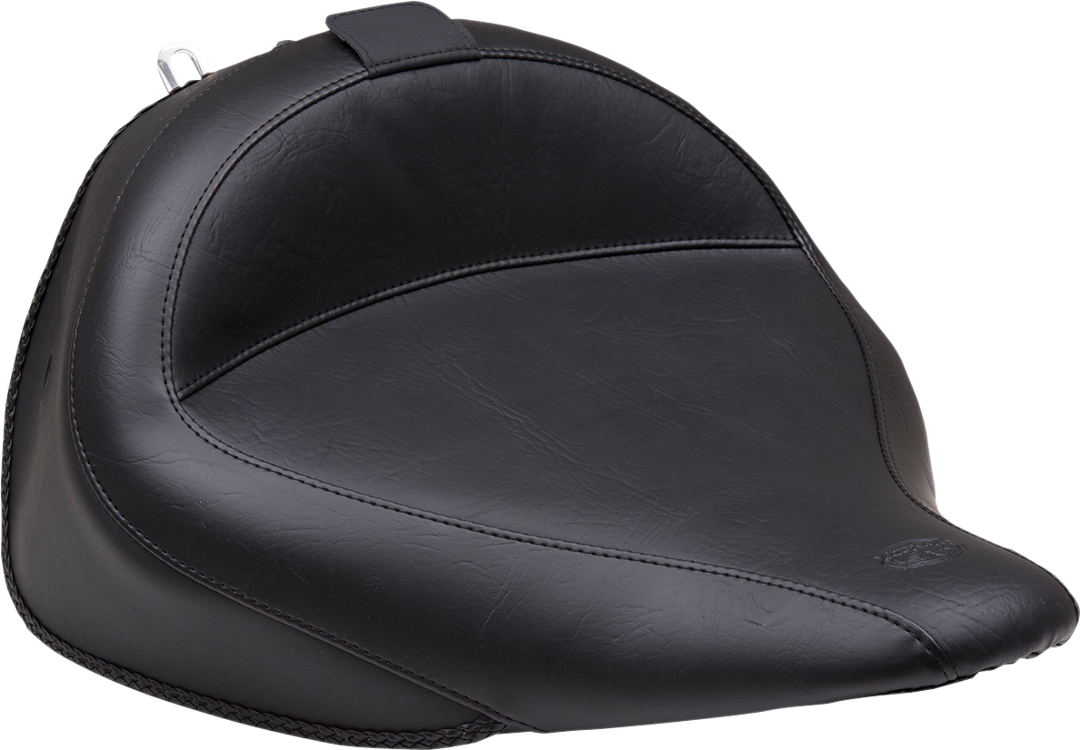 MUSTANG Wide Solo Seat - With Backrest - Vintage - Black - Smooth - FLSTN '05-'17 79914 — image 6