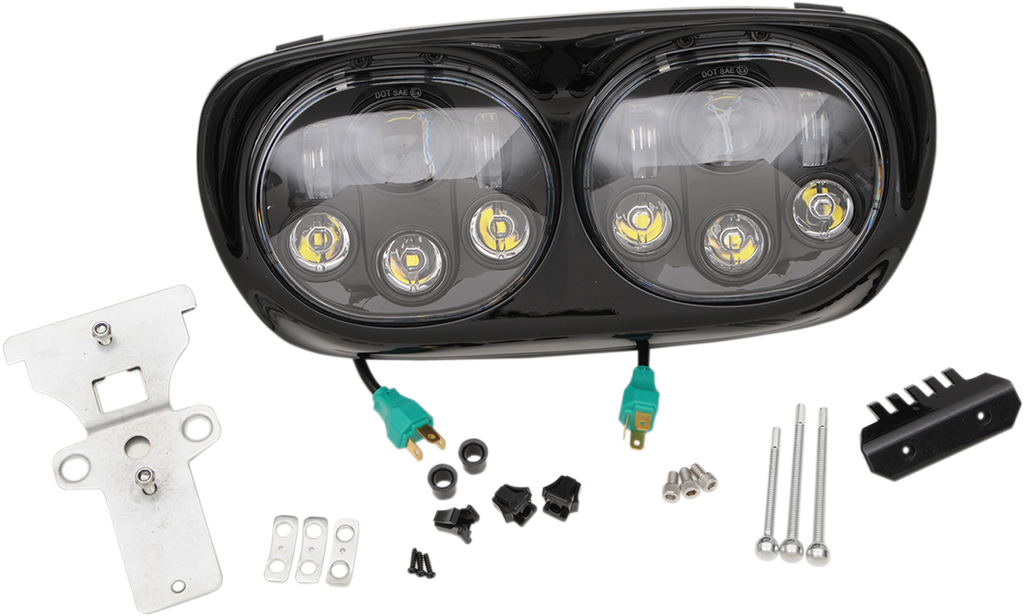 HEADWINDS 5.75" Headlight Assembly - Black - '99-'13 FLTR 8-9552-02BA — image 1