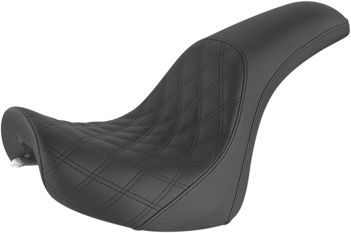 SADDLEMEN Profiler Seat - Front Lattice/Rear Smooth - Black - FXSTD '01-'07 800-02-149 — image 1