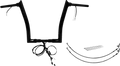 FAT BAGGERS INC. EZ Install Wired 1-1/2" Pointed Top Handlebar Kit - 14" - Black 801314-B — image 1