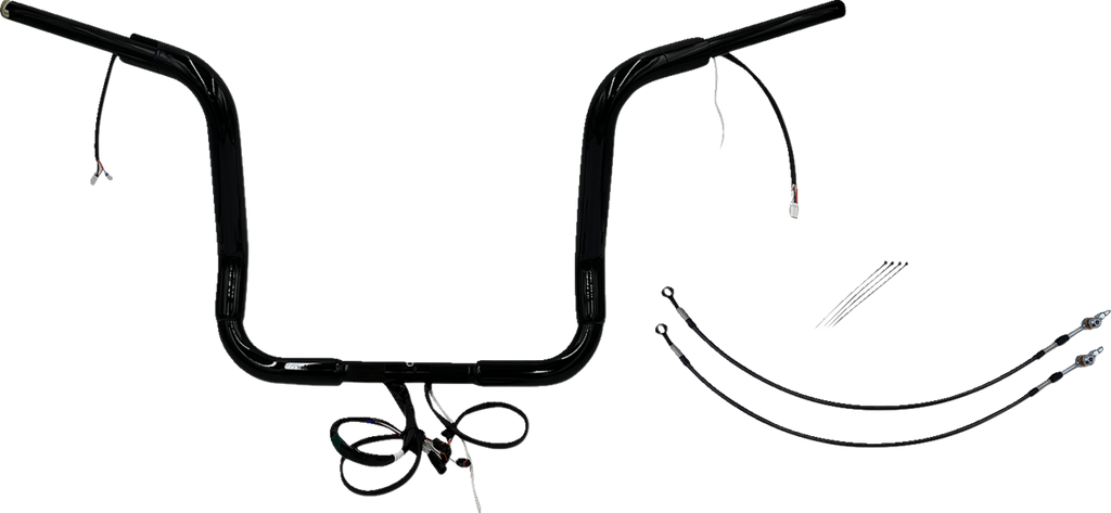 FAT BAGGERS INC. EZ Install Wired 1-1/2" Round Top Handlebar Kit - 14" - Black 801514-B — image 1