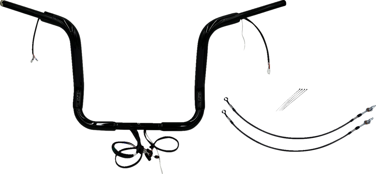 FAT BAGGERS INC. EZ Install Wired 1-1/2" Round Top Handlebar Kit - 14" - Black 801514-B — image 1