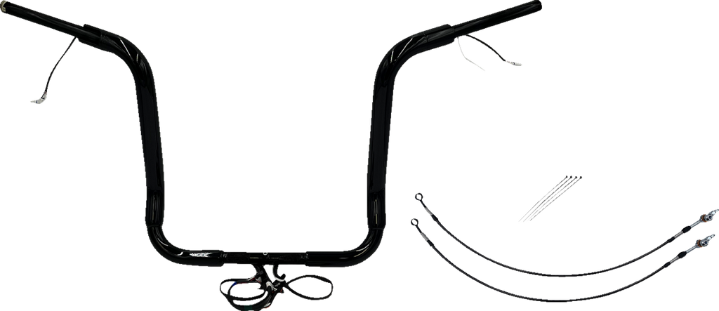FAT BAGGERS INC. EZ Install Wired 1-1/2" Round Top Handlebar Kit - 16" - Black 801516-B — image 1