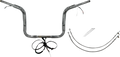 FAT BAGGERS INC. EZ Install Wired 1-1/2" Round Top Handlebar Kit - 12" - Chrome 802512 — image 1