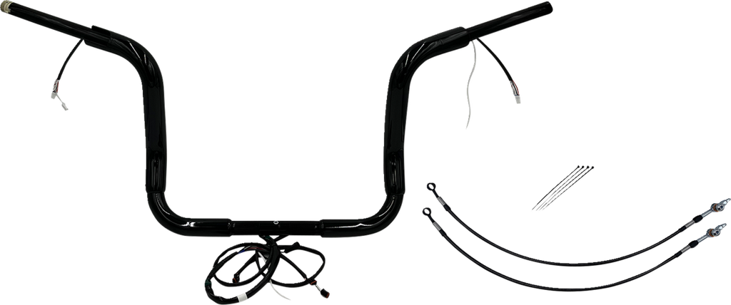 FAT BAGGERS INC. EZ Install Wired 1-1/2" Round Top Handlebar Kit - 14" - Chrome 802514 — image 2