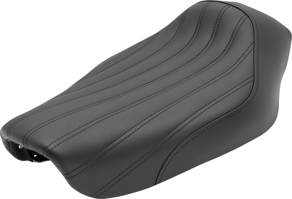 SADDLEMEN Knuckle Solo Seat - Ribbed - Black - FXD '04-'05 804-04-0023 — image 1