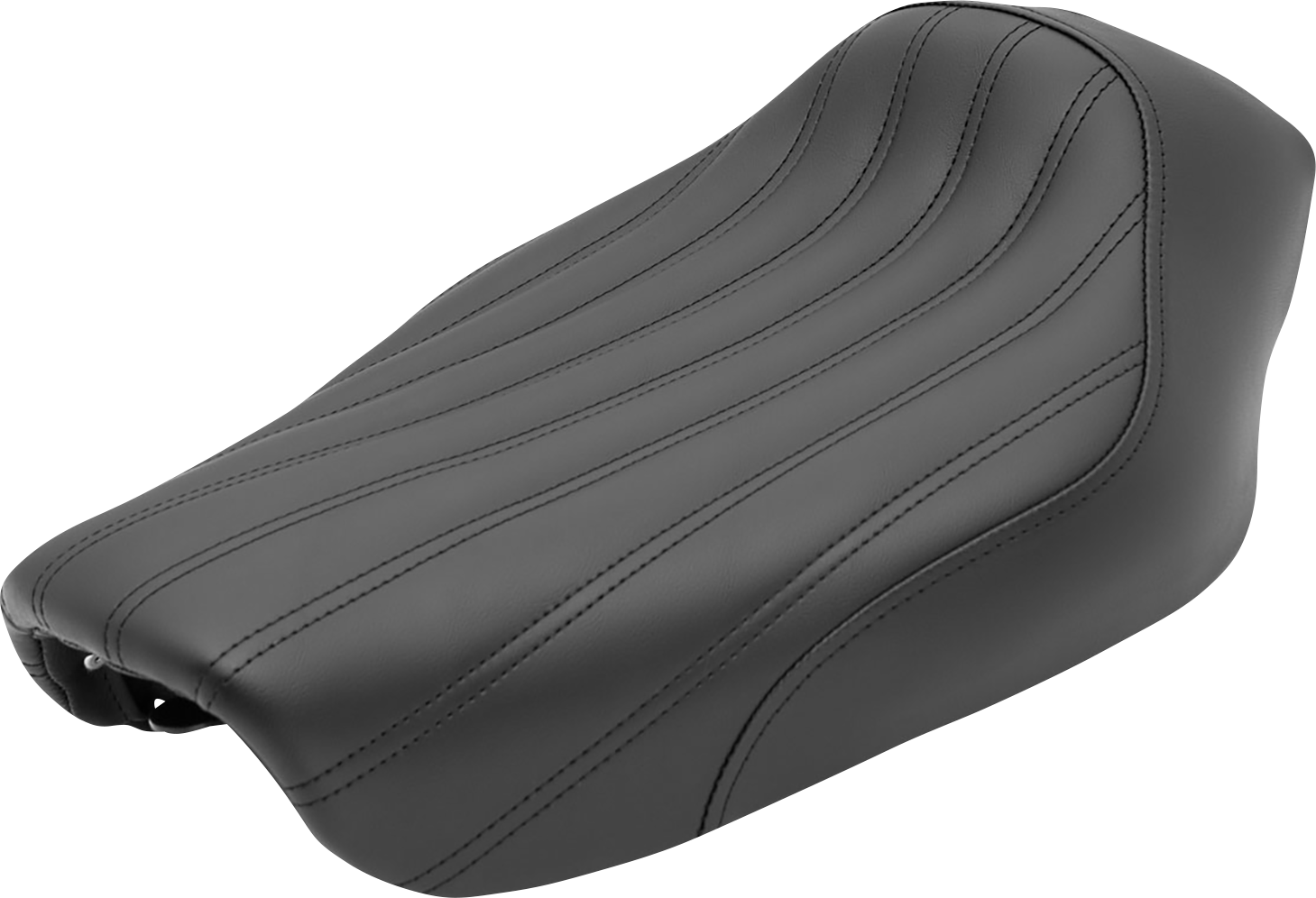 SADDLEMEN Knuckle Solo Seat - Ribbed - Black - FXD '04-'05 804-04-0023 — image 1
